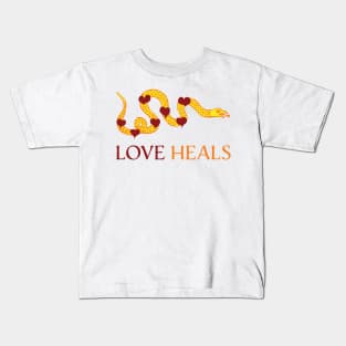 Love Heals modified  Join or Die Flag Kids T-Shirt